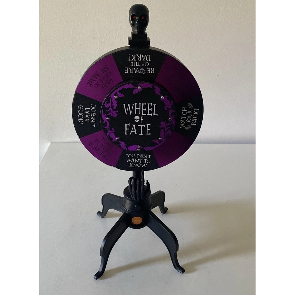 Gemmy Spooky Halloween Wheel Of Fate Motion Sensor Activated - Tested Works